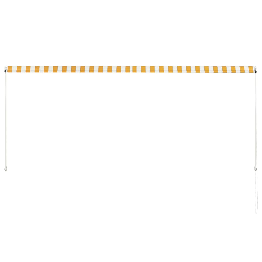 Einziehbare Markise 300×150 cm Gelb und Weiß