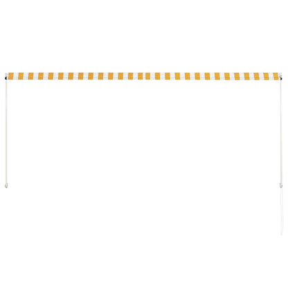 Einziehbare Markise 300×150 cm Gelb und Weiß