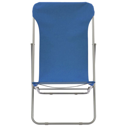 Klappbare Strandstühle 2 Stk. Stahl und Oxford-Gewebe Blau