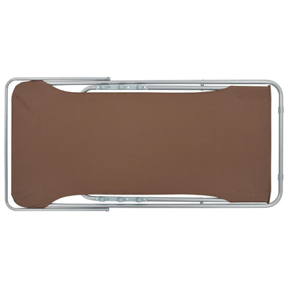 Klappbare Strandstühle 2 Stk. Stahl und Oxford-Gewebe Braun
