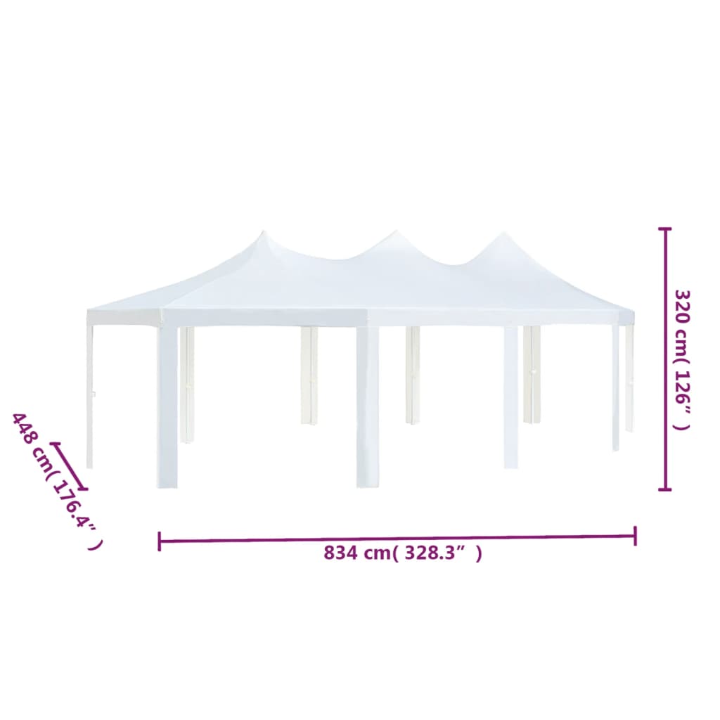 Pavillon 834 x 448 x 320 cm Weiß