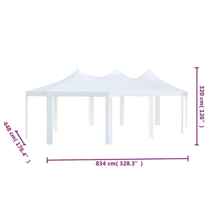 Pavillon 834 x 448 x 320 cm Weiß