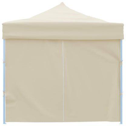 Faltzelt Partyzelt Pop-Up mit 8 Seitenwänden 870x291x315 cm Creme