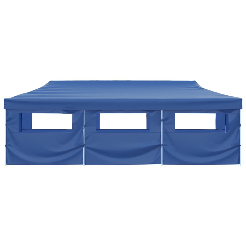 Faltzelt Partyzelt Pop-Up mit 8 Seitenwänden 870x291x315 cm Blau