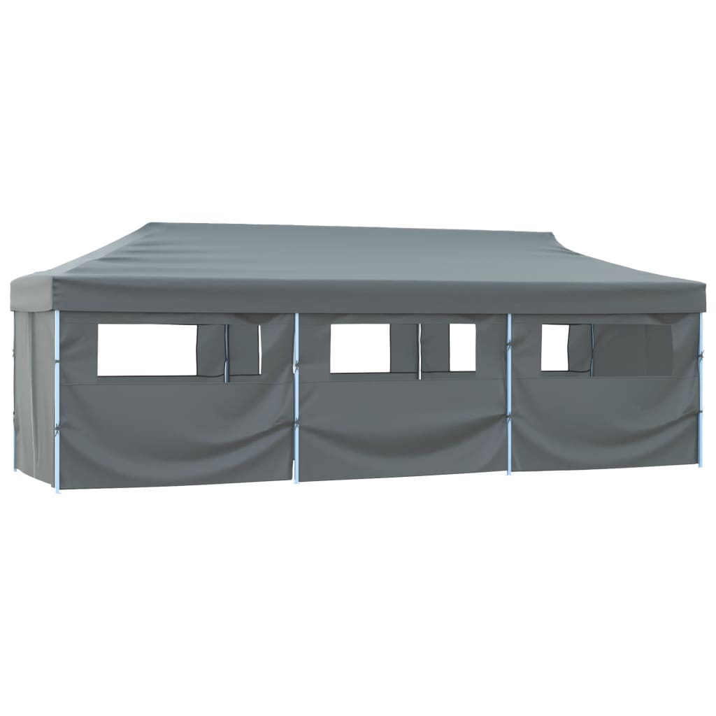 Faltzelt Partyzelt Pop-Up mit 8 Seitenwänden 870x291x315 cm Anthrazit