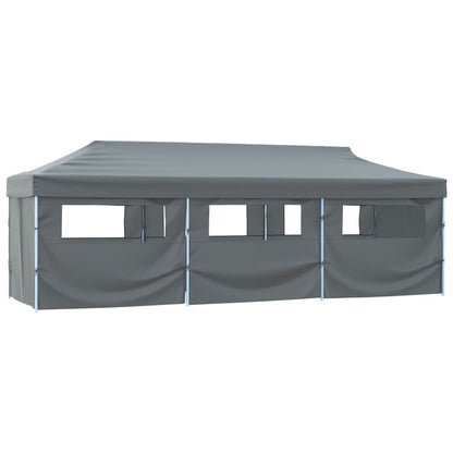 Faltzelt Partyzelt Pop-Up mit 8 Seitenwänden 870x291x315 cm Anthrazit