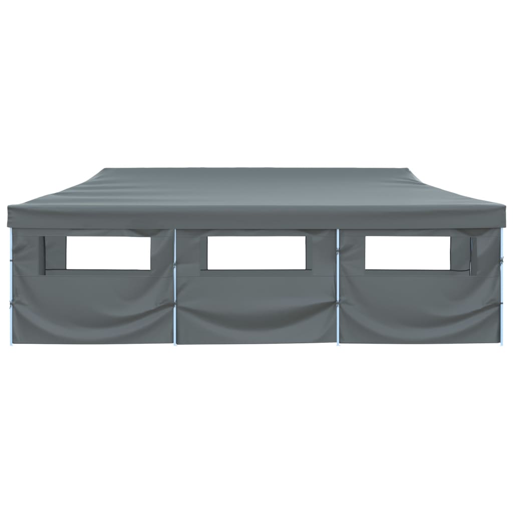 Faltzelt Partyzelt Pop-Up mit 8 Seitenwänden 870x291x315 cm Anthrazit