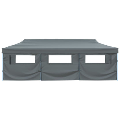Faltzelt Partyzelt Pop-Up mit 8 Seitenwänden 870x291x315 cm Anthrazit