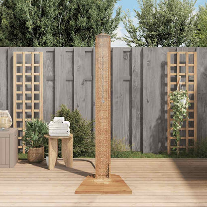 Gartendusche Massivholz Teak 70x75x204 cm