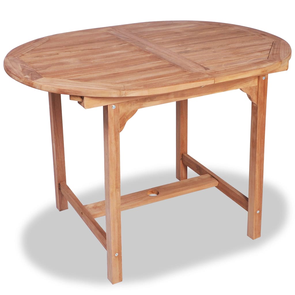 7-tlg. Garten-Essgruppe Teak Massivholz