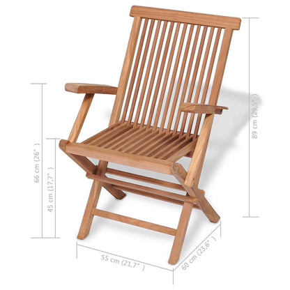 7-tlg. Garten-Essgruppe Teak Massivholz