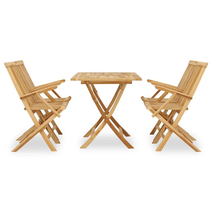 5-tlg. Garten-Essgruppe Teak Massivholz