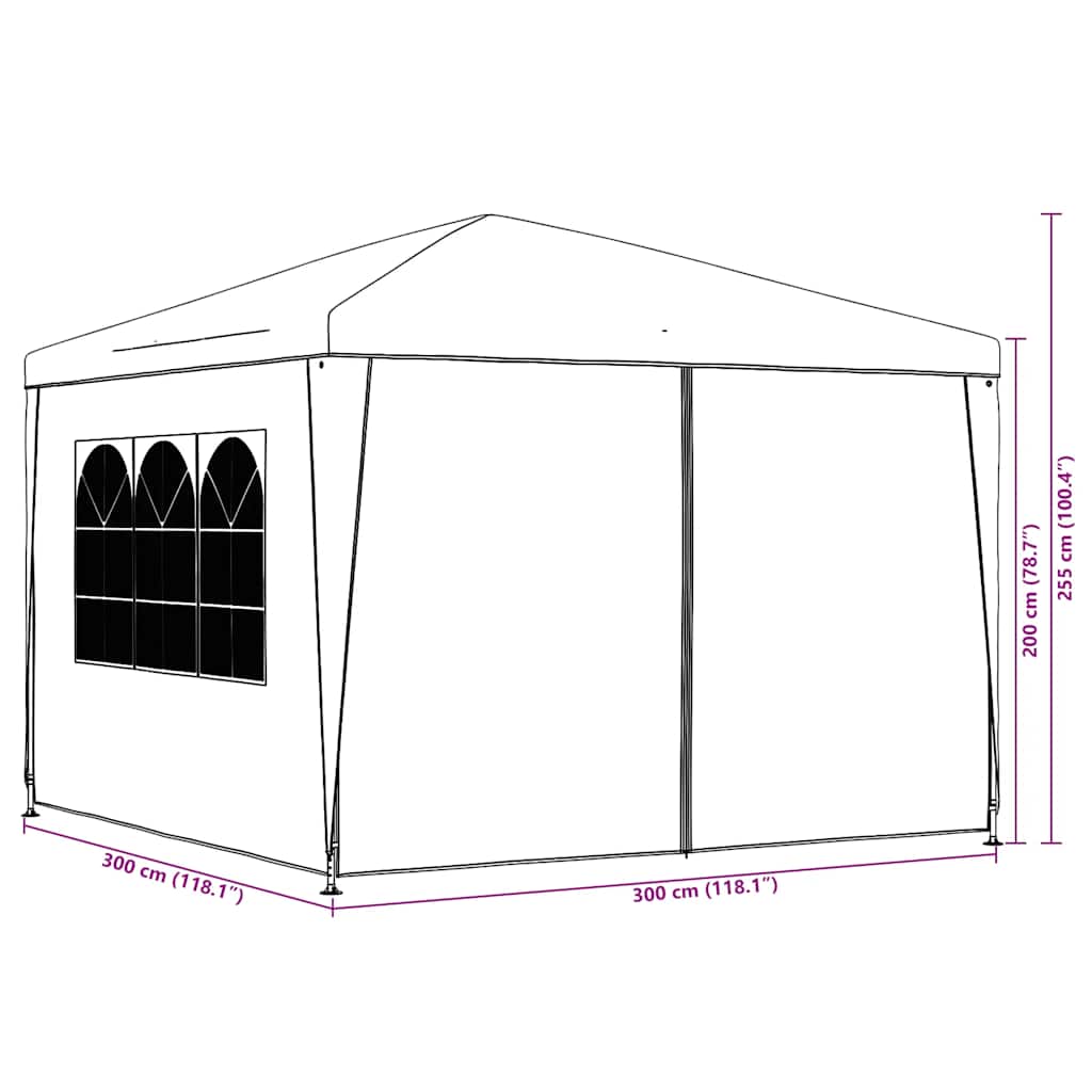 Partyzelt 3x3 m Weiß