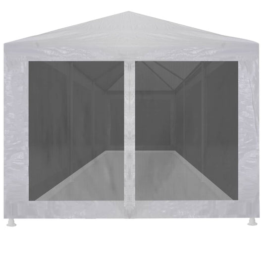 Partyzelt mit 8 Mesh-Seitenwänden 9 x 3 m