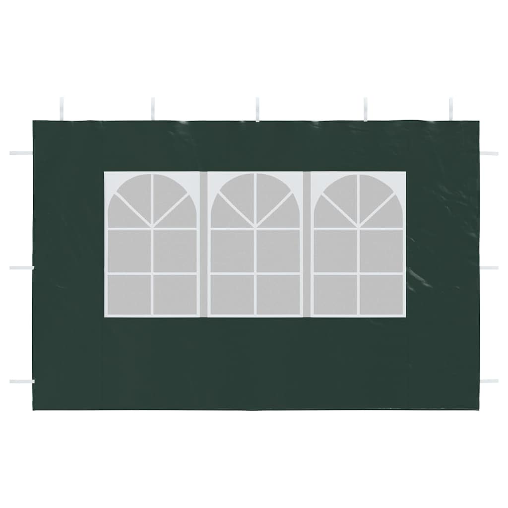 Partyzelt-Seitenwände 2 Stück mit Fenster PE Grün