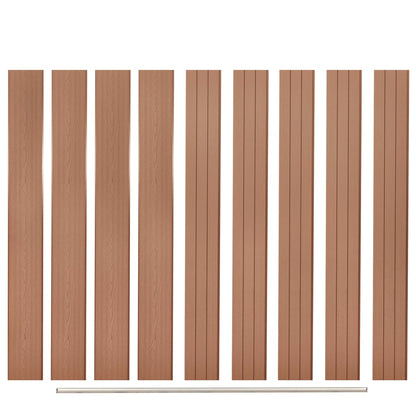 Ersatz-Zaunbretter 9 Stk. WPC 170 cm Braun
