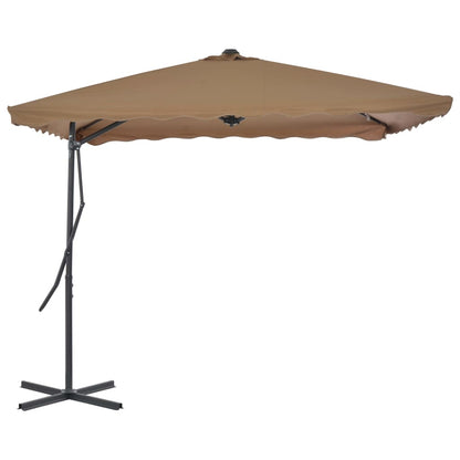 Sonnenschirm mit Stahl-Mast 250x250 cm Taupe