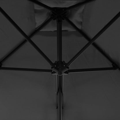 Sonnenschirm mit Stahl-Mast 300 cm Anthrazit