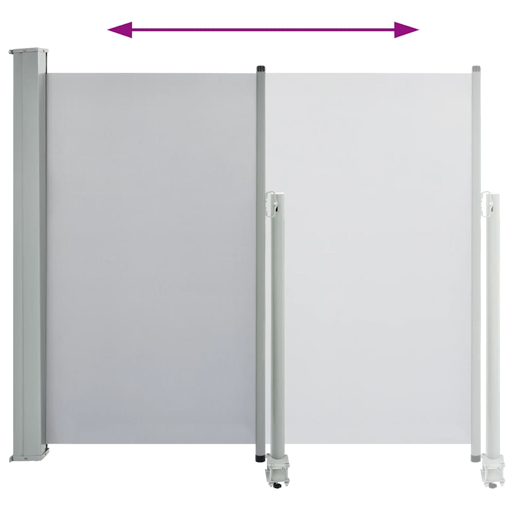 Ausziehbare Seitenmarkise 120x300 cm Grau