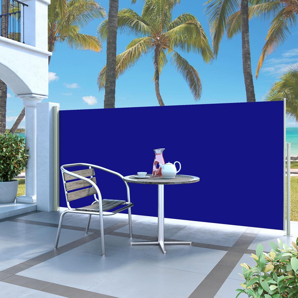 Ausziehbare Seitenmarkise 140x300 cm Blau