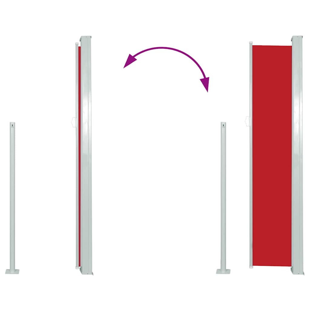 Ausziehbare Seitenmarkise 140x300 cm Rot
