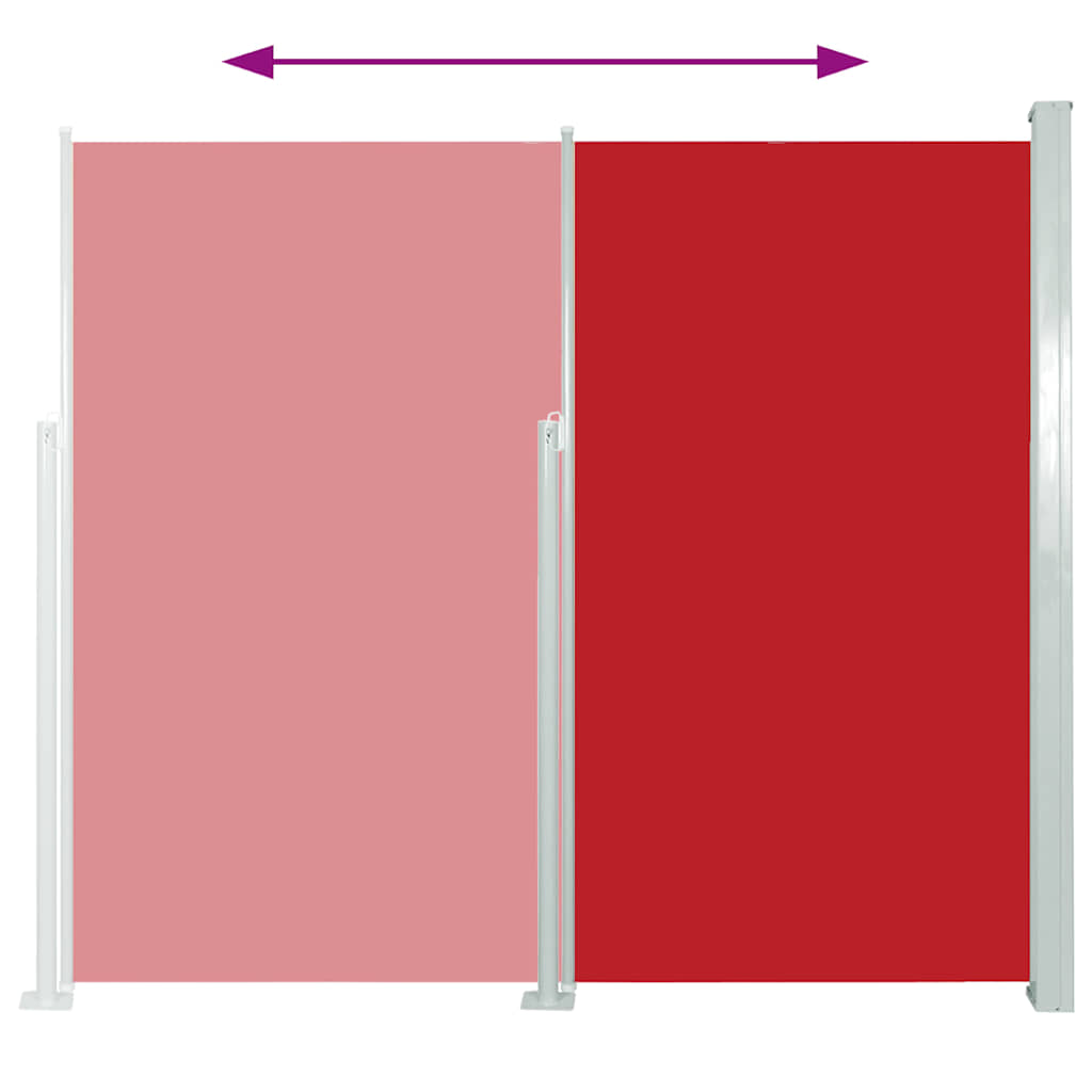 Ausziehbare Seitenmarkise 140x300 cm Rot