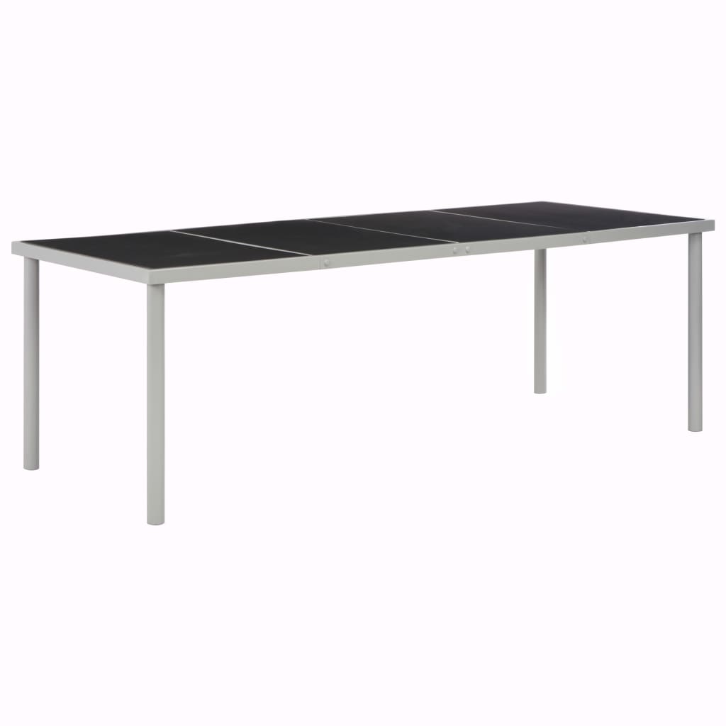Gartentisch Schwarz 220x90x74,5 cm Stahl
