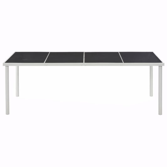 Gartentisch Schwarz 220x90x74,5 cm Stahl