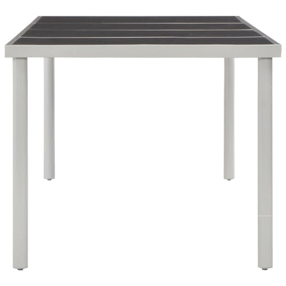 Gartentisch Schwarz 220x90x74,5 cm Stahl