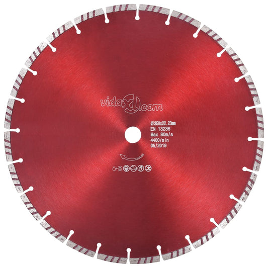 Diamant-Trennscheibe mit Turbo Stahl 350 mm
