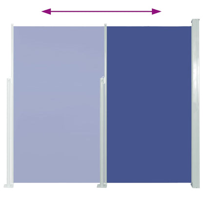 Ausziehbare Seitenmarkise 160x500 cm Blau
