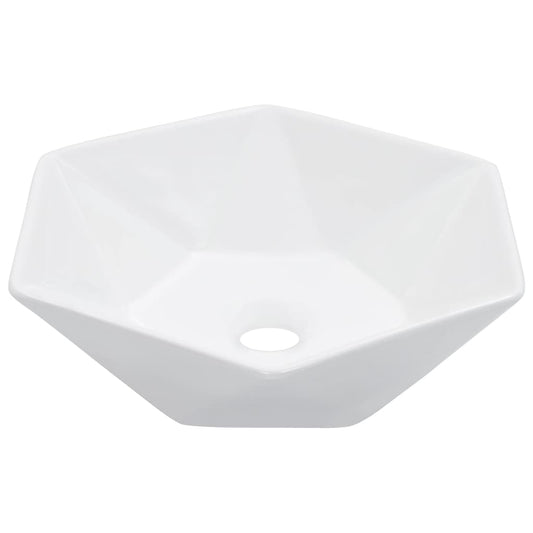 Waschbecken 41 x 36,5 x 12 cm Keramik Weiß