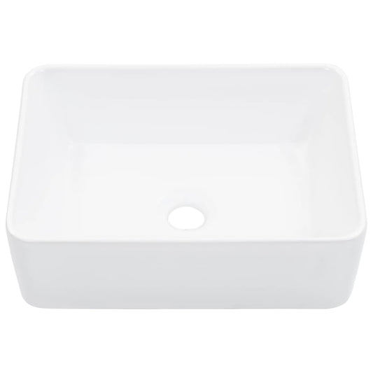 Waschbecken 40 x 30 x 13 cm Keramik Weiß