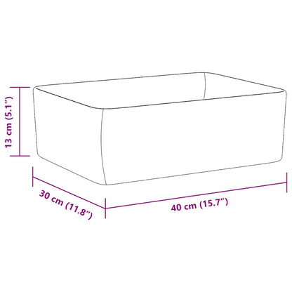 Waschbecken 40 x 30 x 13 cm Keramik Schwarz