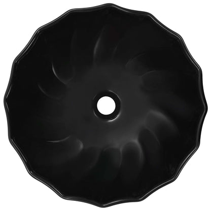 Waschbecken 46 x 17 cm Keramik Schwarz