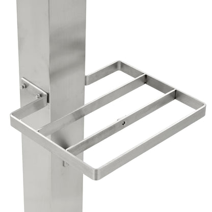 Garten-Wassersäule Edelstahl Quadratisch 95 cm