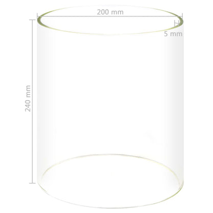 Glaszylinder für Würstchenwärmer 200x240 mm
