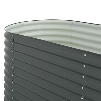 Garten-Hochbeet 400 x 80 x 81 cm Verzinkter Stahl Grau
