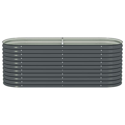 Garten-Hochbeet 240 x 80 x 81 cm Verzinkter Stahl Grau