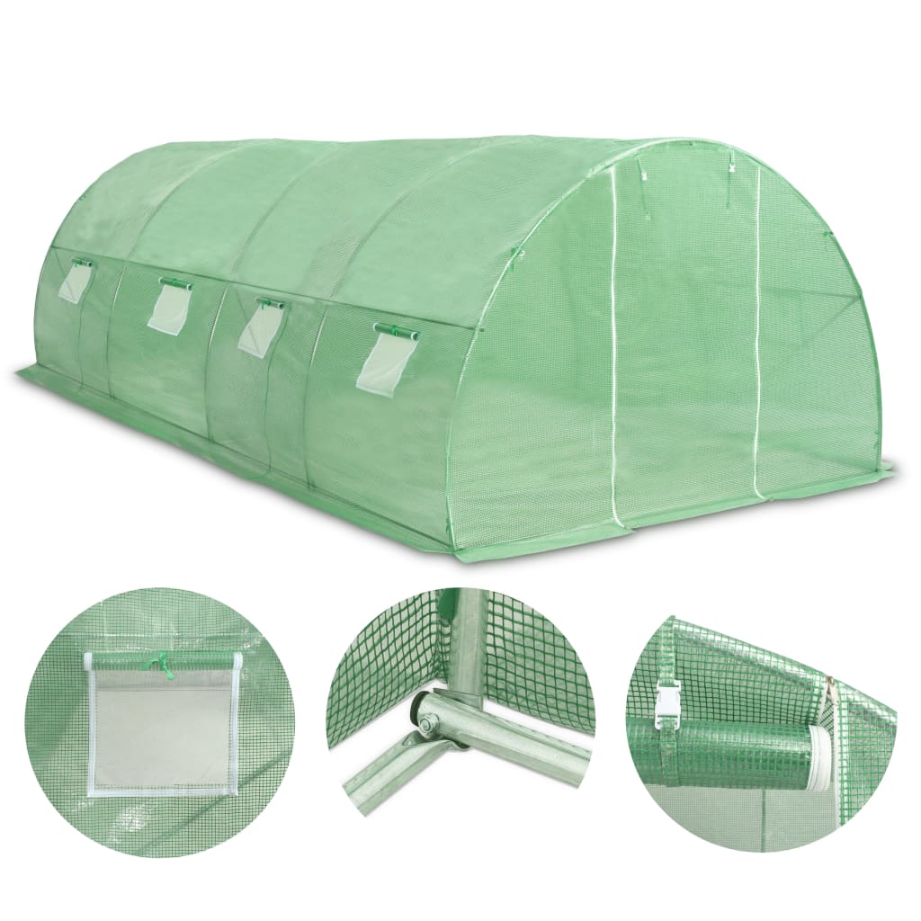 drivhus 18m² 600x300x200 cm