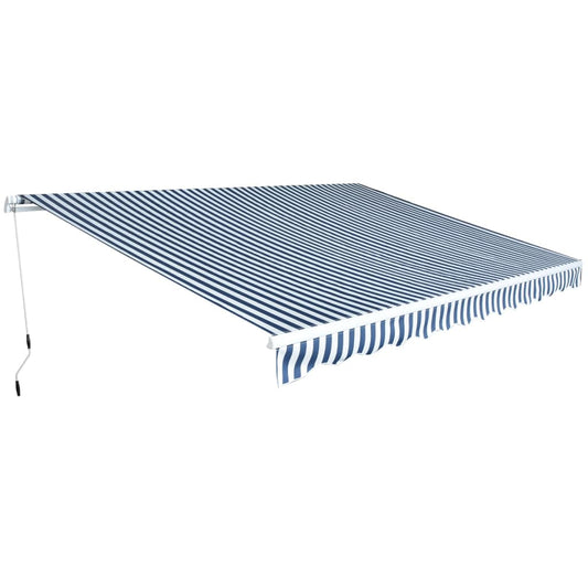 Gelenkarmmarkise 450 cm Blau/Weiß