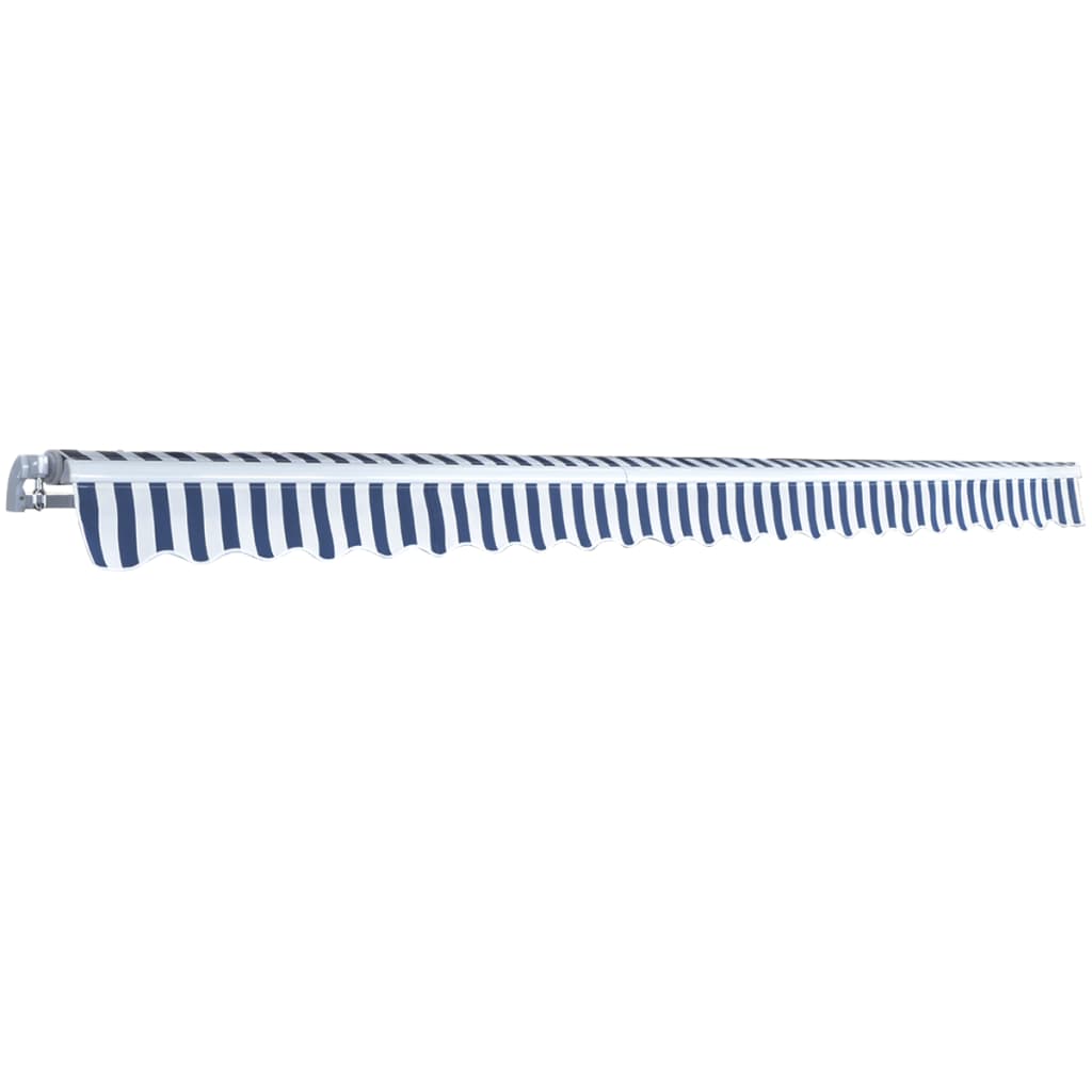 Gelenkarmmarkise 500 cm Blau/Weiß