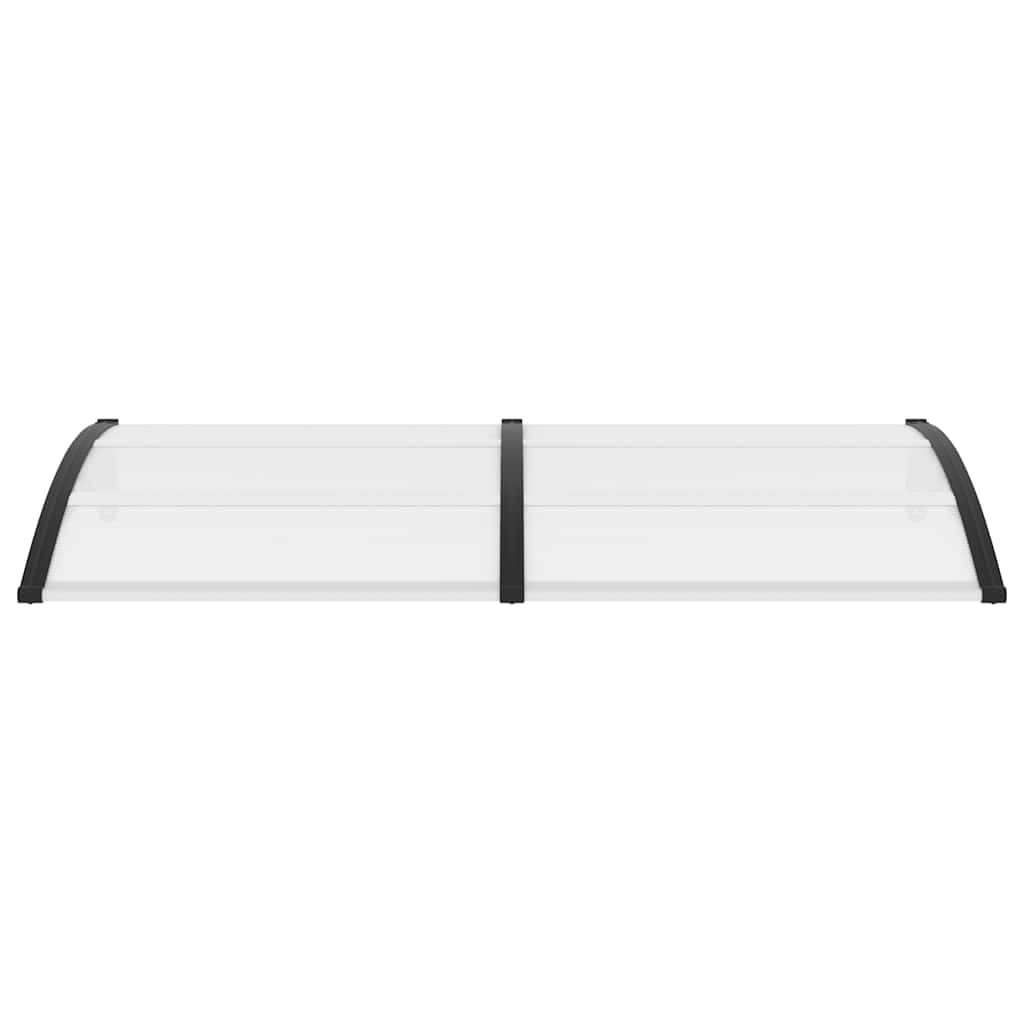 Türvordach Schwarz 200×100 cm PC