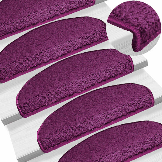 Stufenmatten 15 Stk. 65x21x4 cm Violett Halbrund Groß