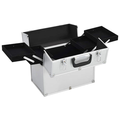 Kosmetikkoffer 38x23x34 cm Silbern Aluminium