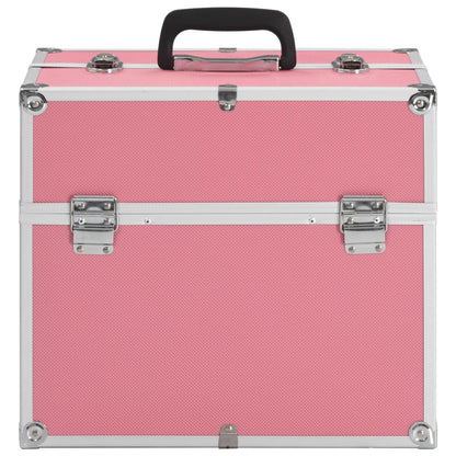 Kosmetikkoffer 38x23x34 cm Rosa Aluminium