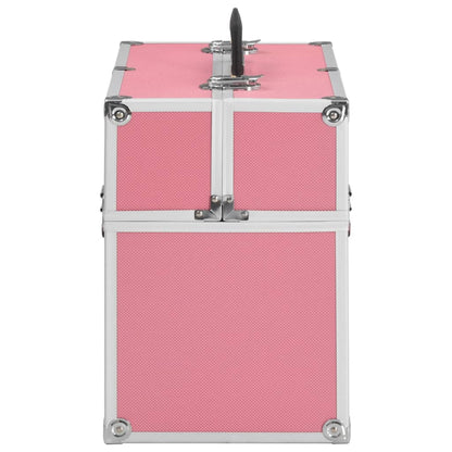 Kosmetikkoffer 38x23x34 cm Rosa Aluminium