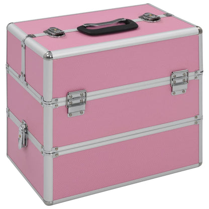 Kosmetikkoffer 37x24x35 cm Rosa Aluminium