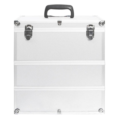 Kosmetikkoffer 37x24x40 cm Silbern Aluminium