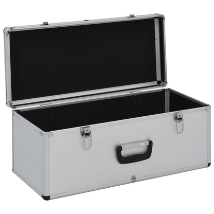 Aufbewahrungskoffer 2 Stk. Silbern Aluminium